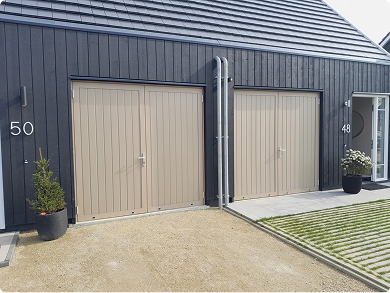 Openslaande garagedeuren slider